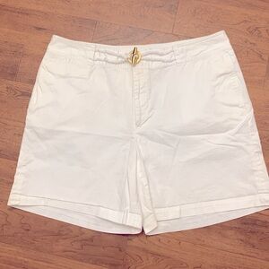 RALPH LAUREN WHITE COTTON SHORTS